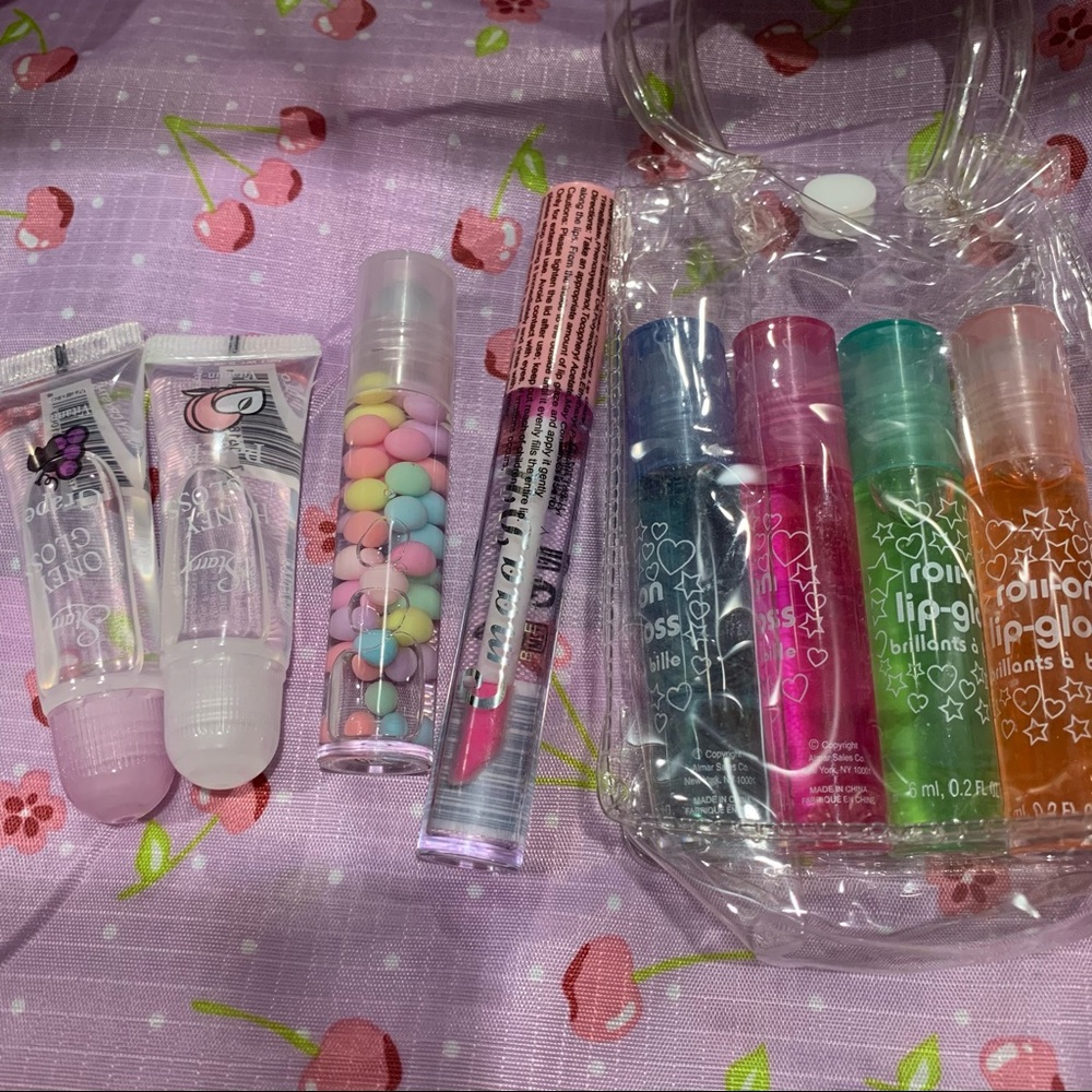 Set of 8 Clear Lip Glosses